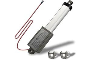 UYGALAXY 2" Stroke Micro Electric Linear Actuator 12V - 32N/7.2lb Speed 1.2"/sec Mini Waterproof Metal Mini Motion Actuator with Mounting Bracket for DIY Robot Cabinet Drawer Shutter Cosplay