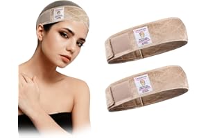 Dreamlover Non-Slip Tan Wig Grips for Women, Adjustable Wig Bands for Women, 2 Pieces