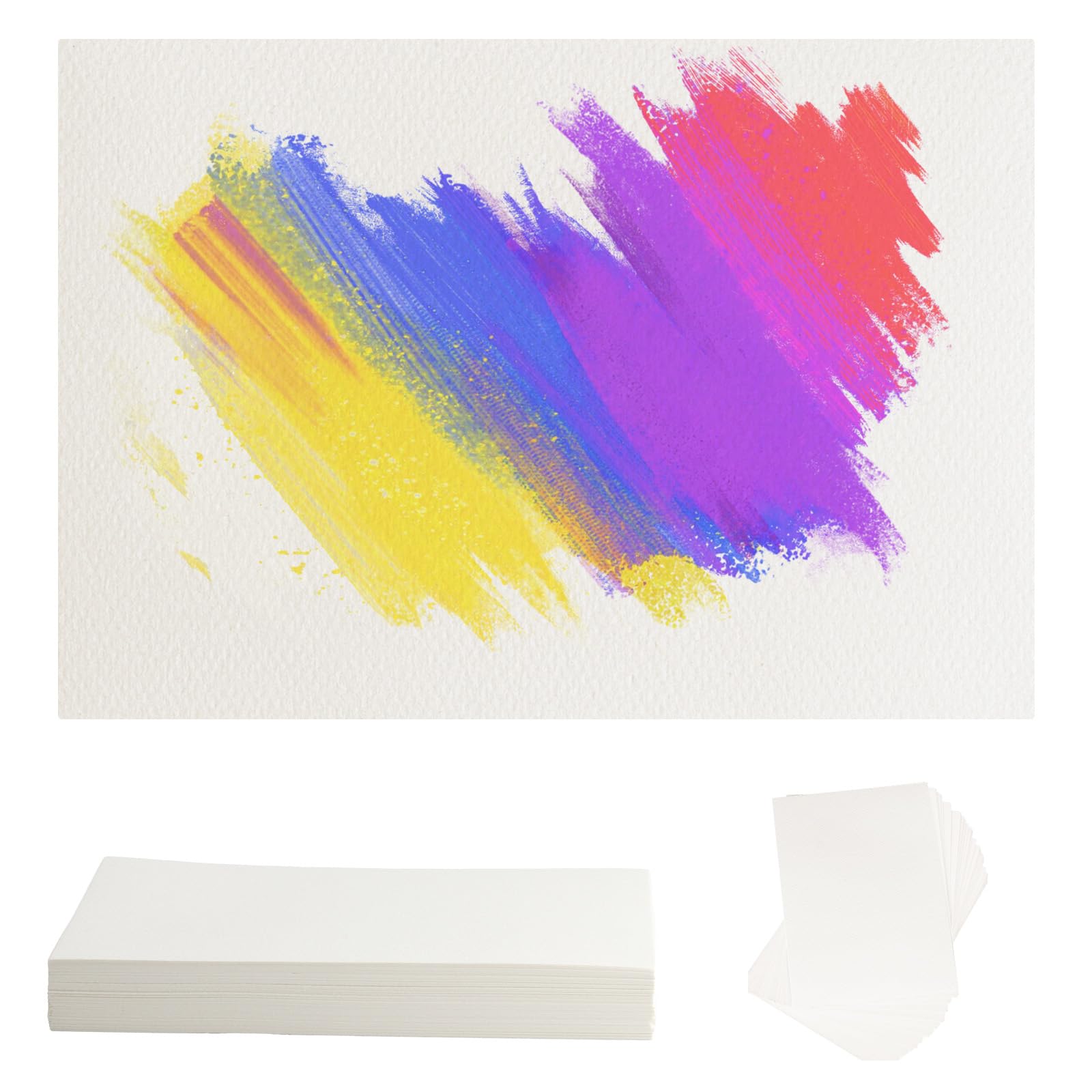 Xujinsongg 70 Sheets Watercolour Paper Bulk, 140 lb/300 GSM Cotton Cold Press Water Colour Paper for Students Adults Artists Drawing Painting Supplies Postcards, White, 5" x 7"