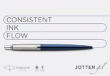 Parker Jotter Gel Pen Stainless Steel Gold Trim Medium Point 0.7 mm Black Ink view 5