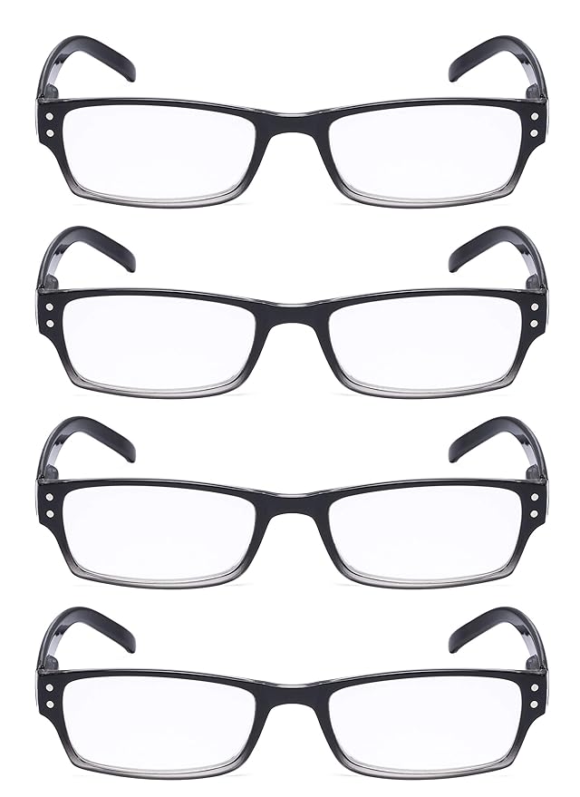 Buy Reading Glasses Women 4 Pairs Ladies Stylish Readers (Black/Grey