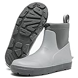 CKWLXQY Men's Deck Boots,Ankle Rubber Rain boots