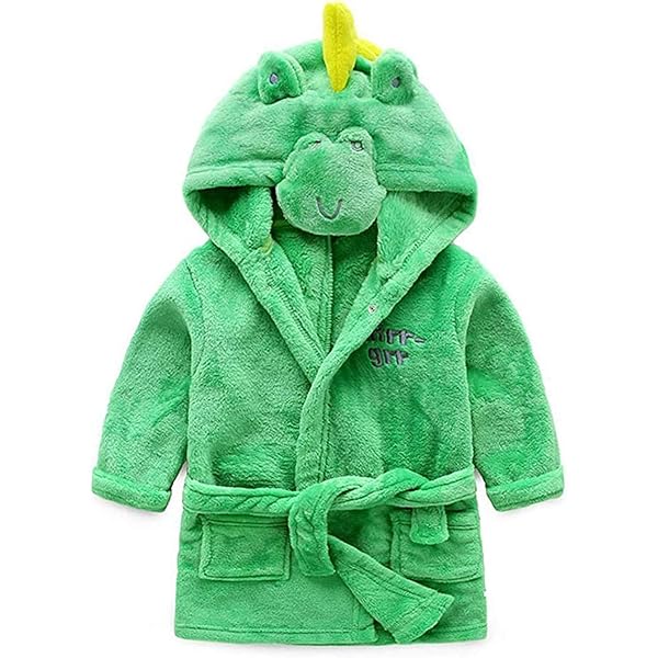 Mercatoo Kids Bathrobe Unisex Baby Plush Animal Robe Hooded Towel Toddler Boys Girls Spa Bath Robe Baby Beach Towel