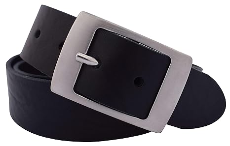 GREEN YARD Ledergürtel Damen in schwarz, braun, blau und cognac in 4cm Breite aus einem dicken Stück Leder - Vollrindledergür