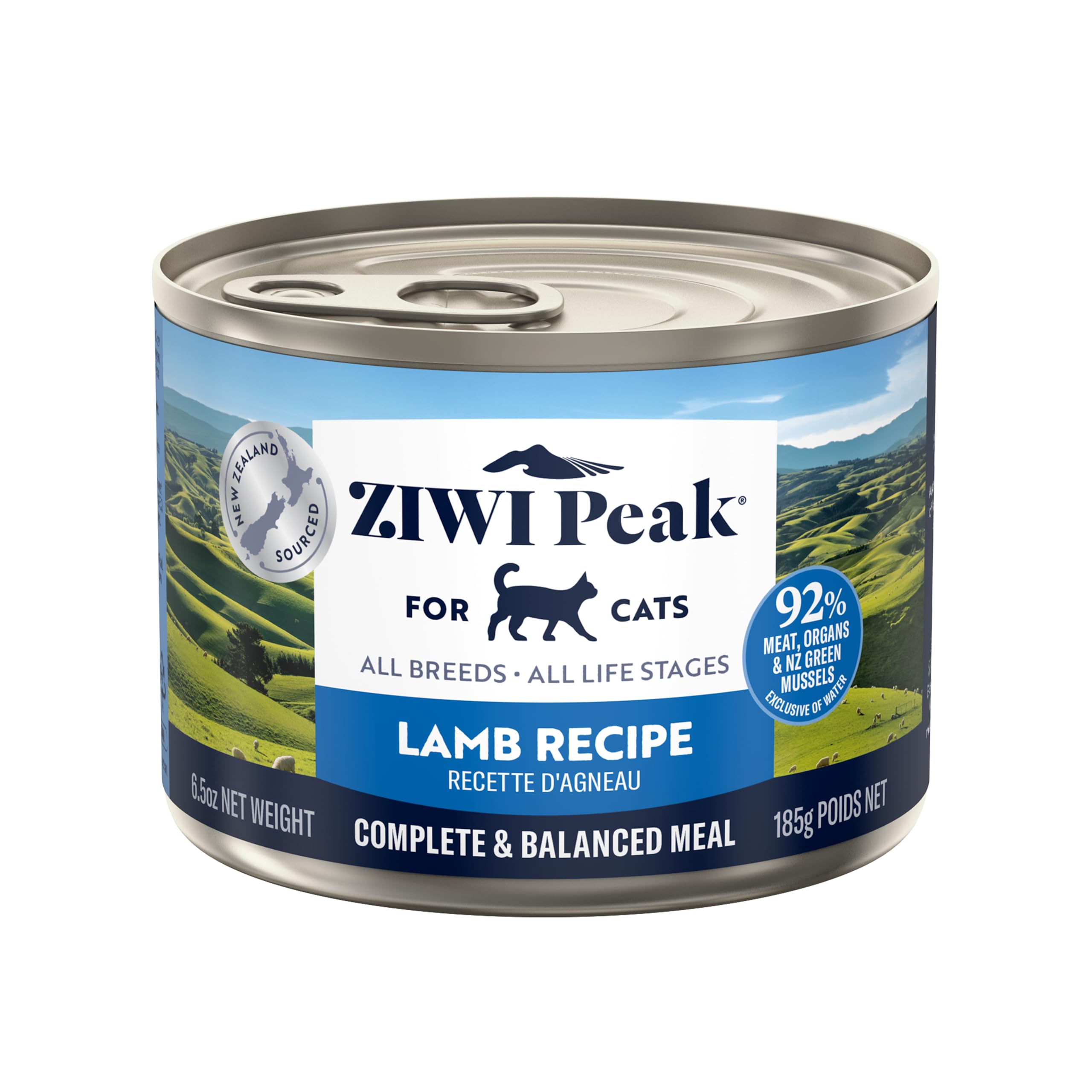 ZIWI Peak Grain Free Cat Food Tins - All Natural High Protein Pate - New Zealand Lamb Recipe - 12 x 185g Multipack โ image 1