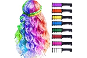 Hair Chalks for Girls, MSDADA Temporary Bright Coloured Hairspray Gifts for Girls Hair Chalk Comb Hair Dye for Birthday Party