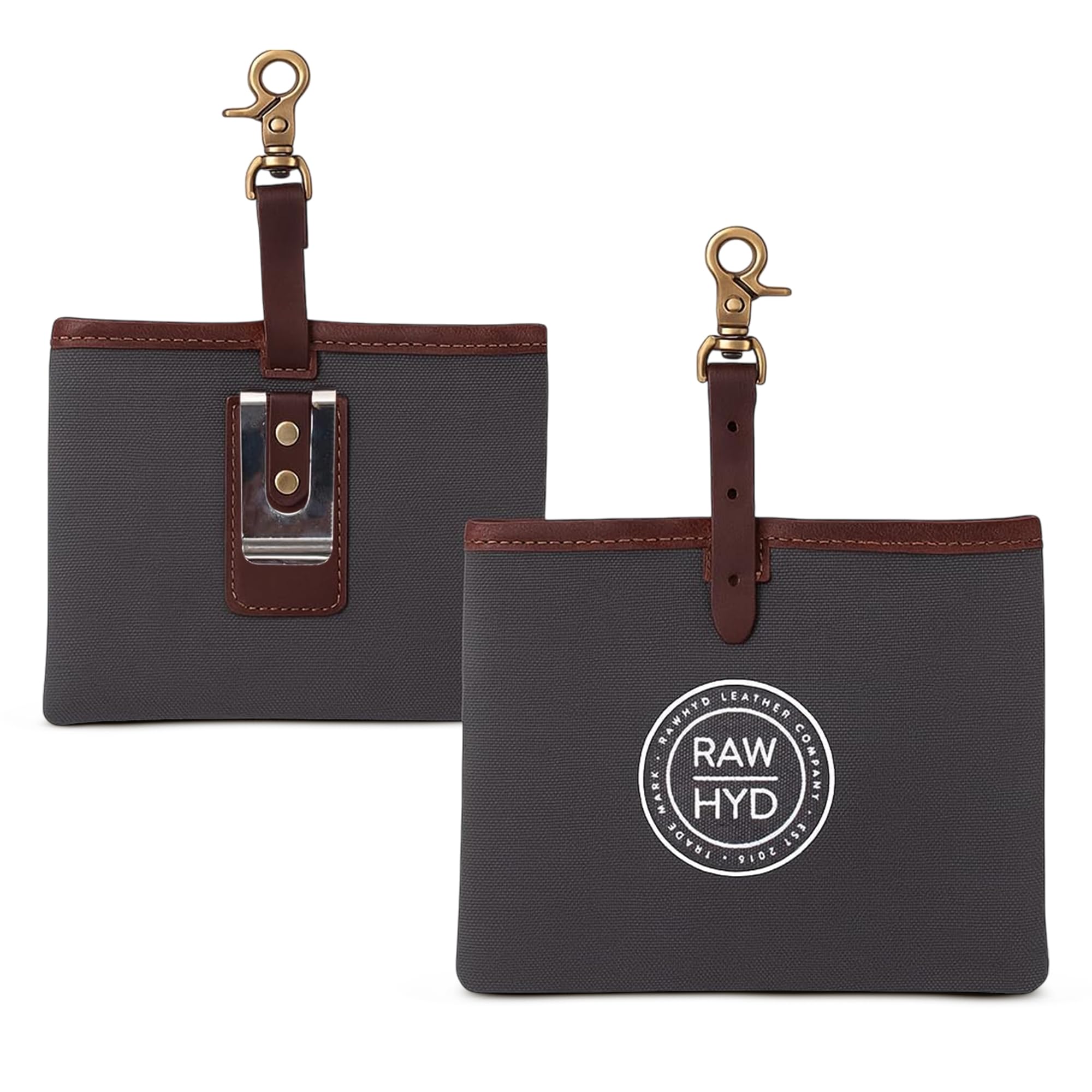 RAW HYD Dog Treats Pouch - Leather Pouch with Magnetic Closure - Treat Holder with Belt Loop Clip & Waistband Clip - Durable & Stylish Dog Treat Bag for Training Sessions