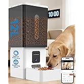 Large Dog Automatic Feeder with Camera: 12L/50 Cups Home Smart Dog Feeder for 20 Days Feeding - Anti-Clog with 20mm Wide Chute for Big Breed Owner