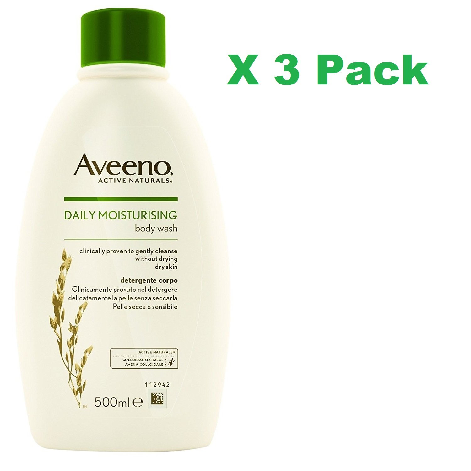 THREE PACKS of Aveeno Body Wash 500 ml Buy Online in United Arab