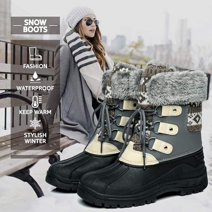 Faivykyd Waterproof Mid Calf Leather Outdoor
