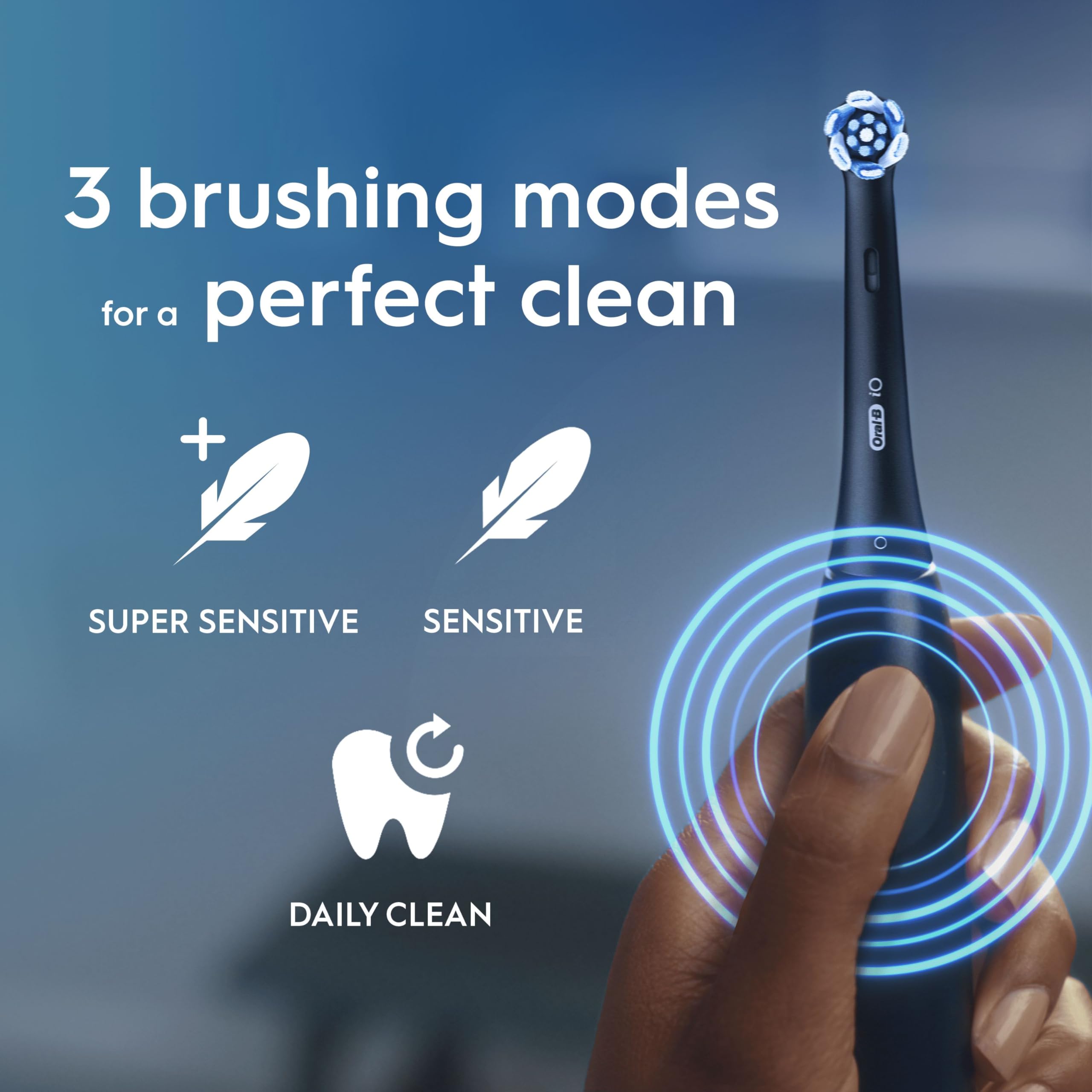 Oral-B iO2 Duo Electric Toothbrushes, 2 Gentle Care Toothbrush Heads, 1 Travel Case, 1 Travel Refill Holder, Oral B Toothbrush Adults (Night Black and Calm Pink), Designed by Braun, 2 Pin UK Plug
