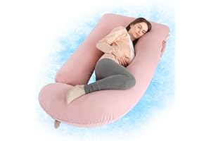 Wndy's Dream 60 inch Pregnancy Pillow with Removable Velvet Cover, Side J Type Full-Body Pillow for Back, Legs and Belly Support, Comfortable Slumber for Pregnant Women