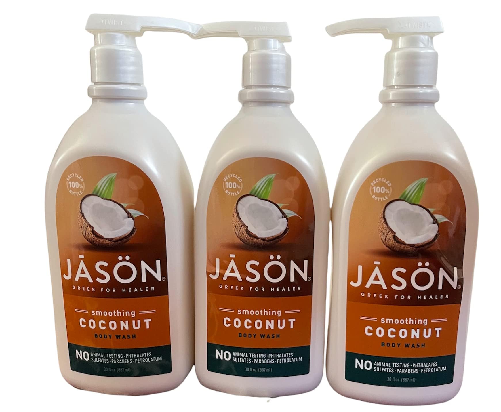 Jason Natural Products Body Wash - Smoothing Coconut - 30 Oz