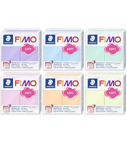 STAEDTLER FIMO Soft – Lot 8 Couleurs Tendance 25g | Pâte à Modeler Polymère Souple & Colorée