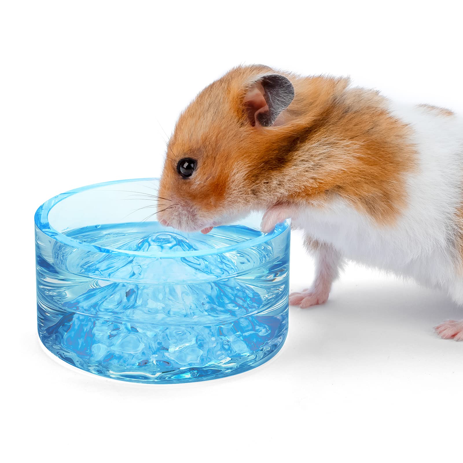 Photo 1 of Niteangel Hamster Feeding & Water Bowls- Mount Fuji Series Glass Drinking Bowls for Dwarf Syrian Hamsters Gerbils Mice Rats or Other Similar-Sized Small Pets