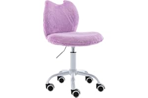 DM Furniture Swivel Kids Desk Chair Adjustable Rolling Student Chair Living Room Thick Padded Children Chair for Girls and Boys (Purple)