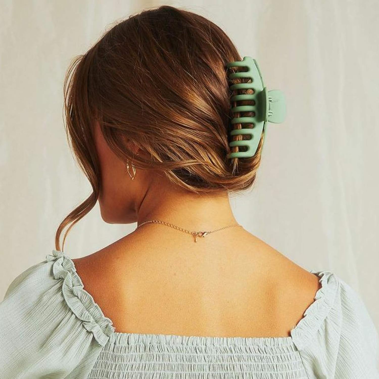 12 Pieces Big Hair Claw Clips, Messen Large Jaw Clips Non Slip Hair Clip Clamps Strong Hold Hair Catch Styling Accessories Ponytail Holder for Women Girls Christmas, 12 Colors : Beauty