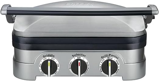 Amazon Com Cuisinart 5 In 1 Gourmet Griddle Griddler Panini Press