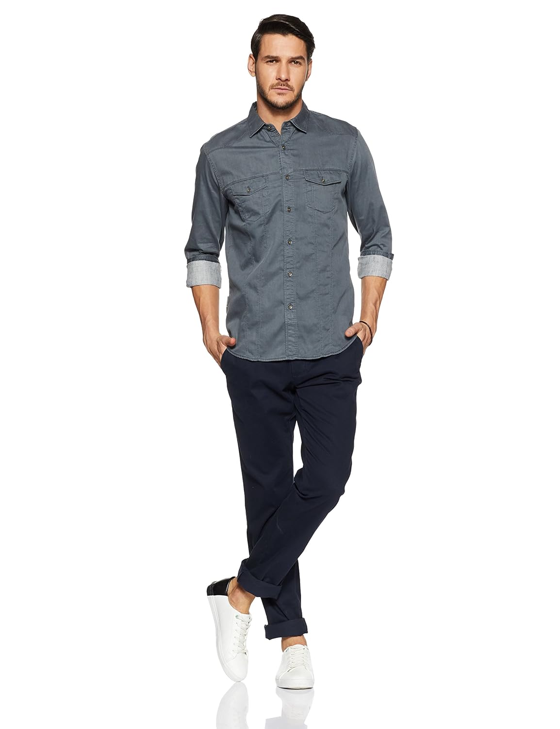 lp jeans by louis philippe men's printed slim fit casual shirt