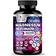 Magnesium Glycinate 500mg - Chelated for Ultra Absorption - Supports Bone, Muscle, Nerves & Heart Health, Nature's Sleep Support, Best Magnesium Supplement Pills for Whole Body Support - 120 Tablets
