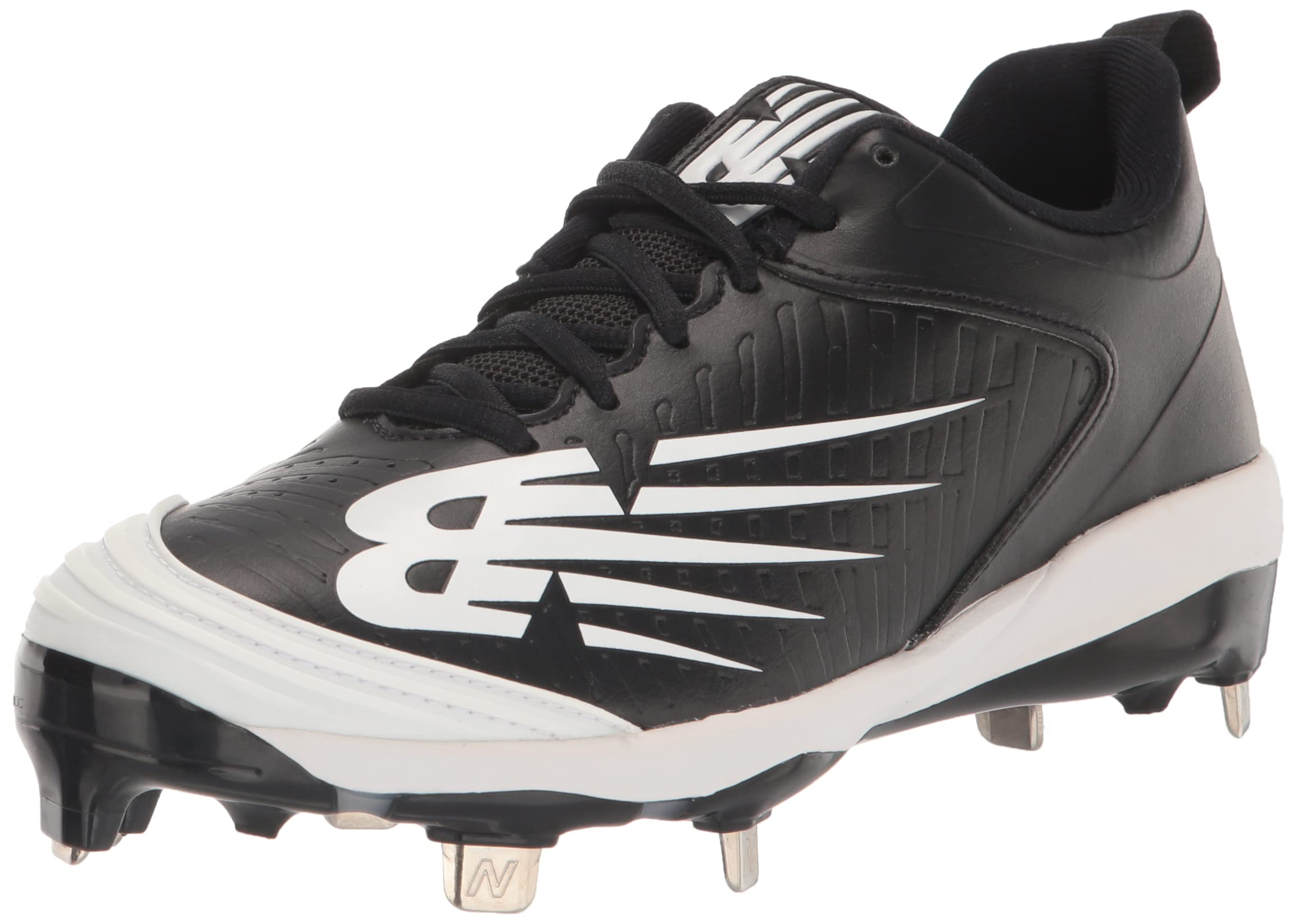 New Balance Women’s Fuse V3 Metal Pitch Softball Shoe, Black/Black, 12