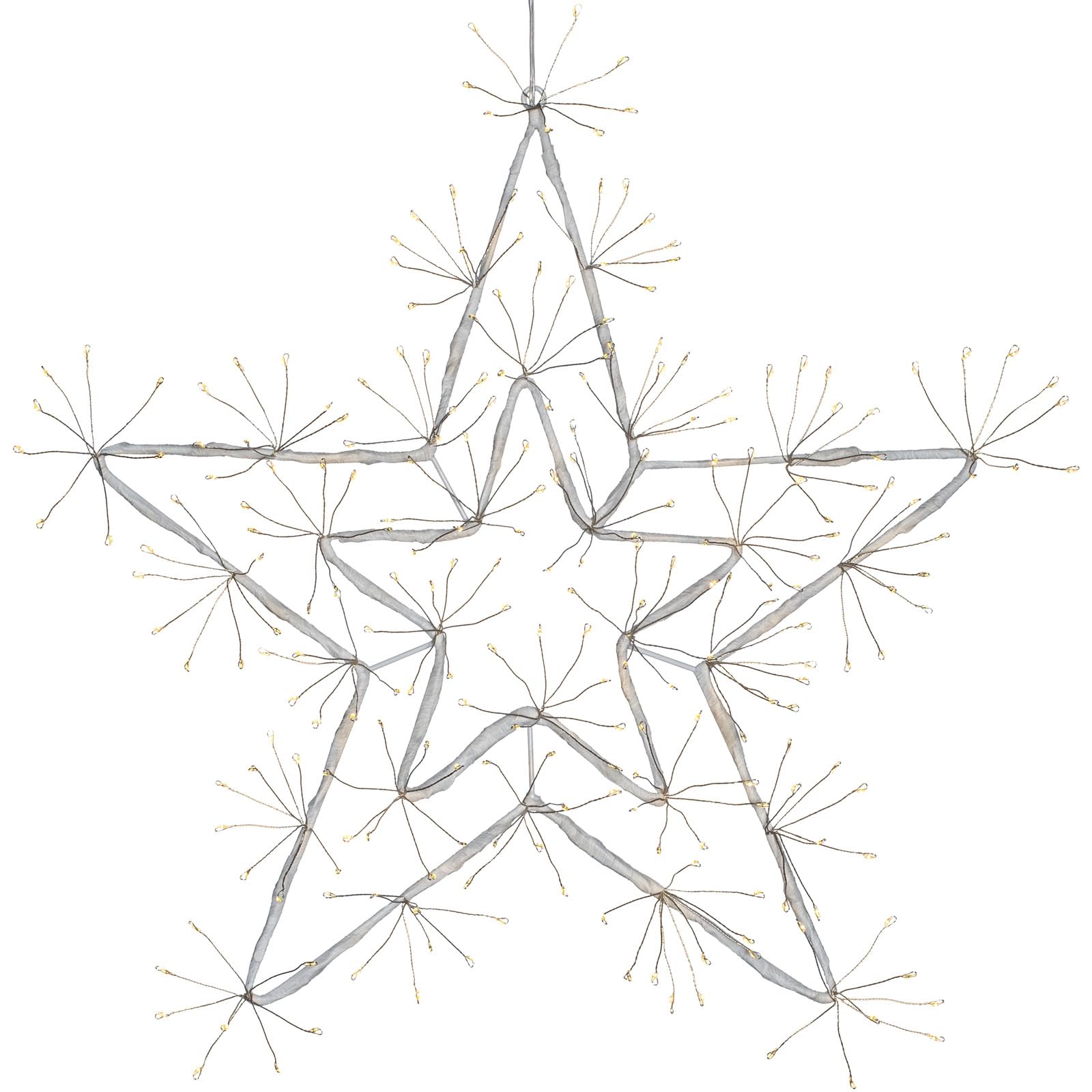 WeRChristmas Star Cluster Hanging Light Decoration, Warm White, 50 cm