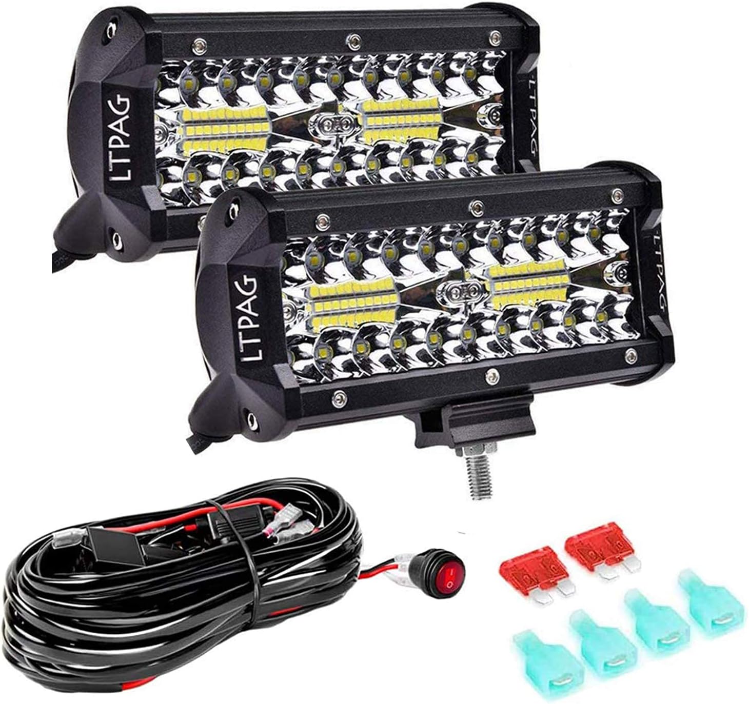 2 X 240w Scheinwerfer Led Zusatzscheinwerfer Ltpag 7 lm Arbeitsscheinwerfer Auto 12v 24v Led Ruckfahrscheinwerfer Ip68 Nebelscheinwerfer Mit 300w Kabelbaum 12v 48v 40a 10ft 2 Leads Amazon De Auto
