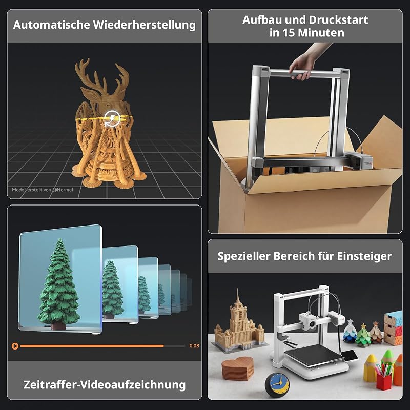 Kobra 4 3D Drucker Auto Nivellierung, Einfach zu bedienen