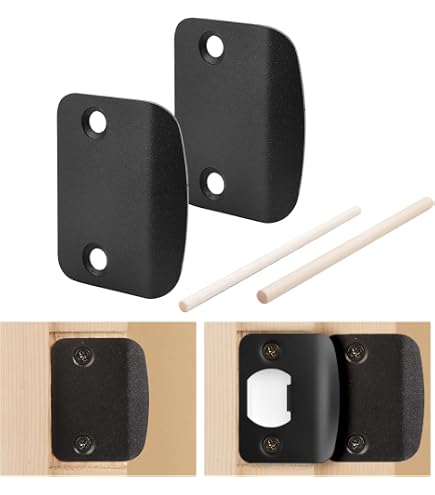 Siwil Door Edge Hole Filler Plate 1"x 2-1/4", Black Deadbolt Cover-648836