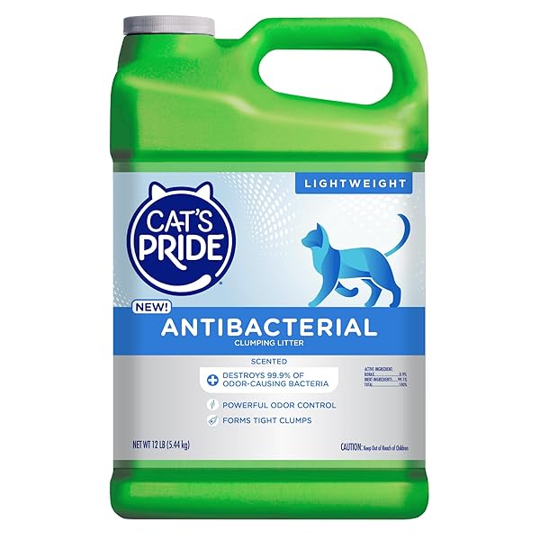 CAT’S PRIDE NEW ANTIBACTERIAL CAT LITTER: DESTROYS 99.9%...