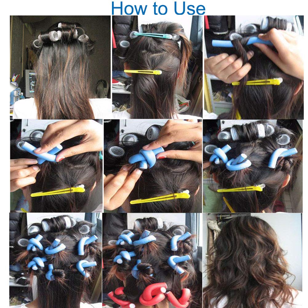 Amazon Com 9 Long Foam Hair Rollers Flexible Curling Hair Rods