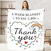 keepitcozi Thank You Gifts for Women Men, Appreciation Gifts for Mom Dad Teacher Nurse Coworkers, Birthday Gifts for Women Men, Flannel Soft Blanket for Bed Couch 50"x60"