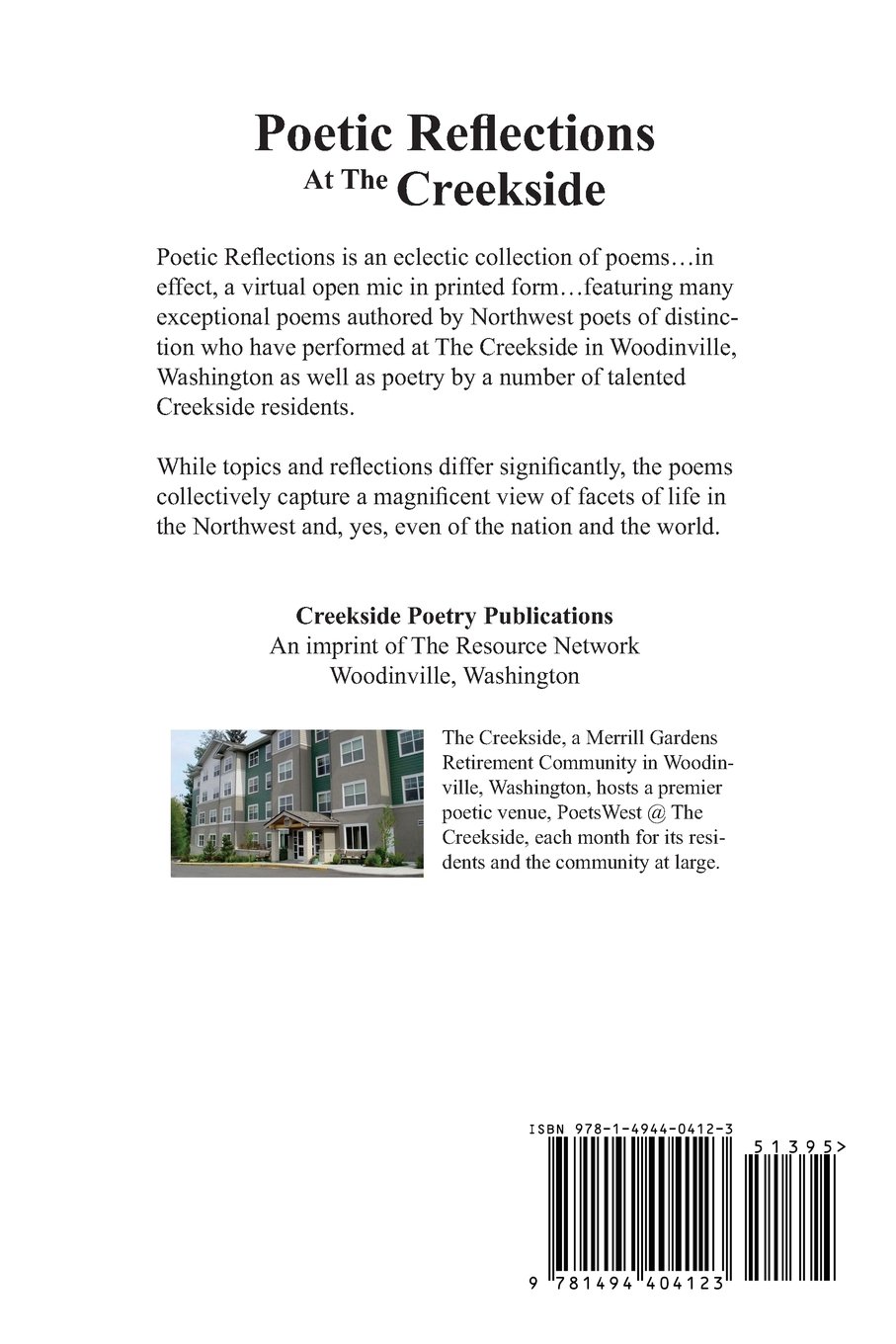 creekside retirement community on Poetic Reflections At The Creekside Crouch Clark Crouch Clark Shreck Laura 9781494404123 Amazon Com Books