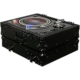 Odyssey FZ1200BL Black Label Turntable Flight Case | Hard Carrying Case for Musicians and DJs