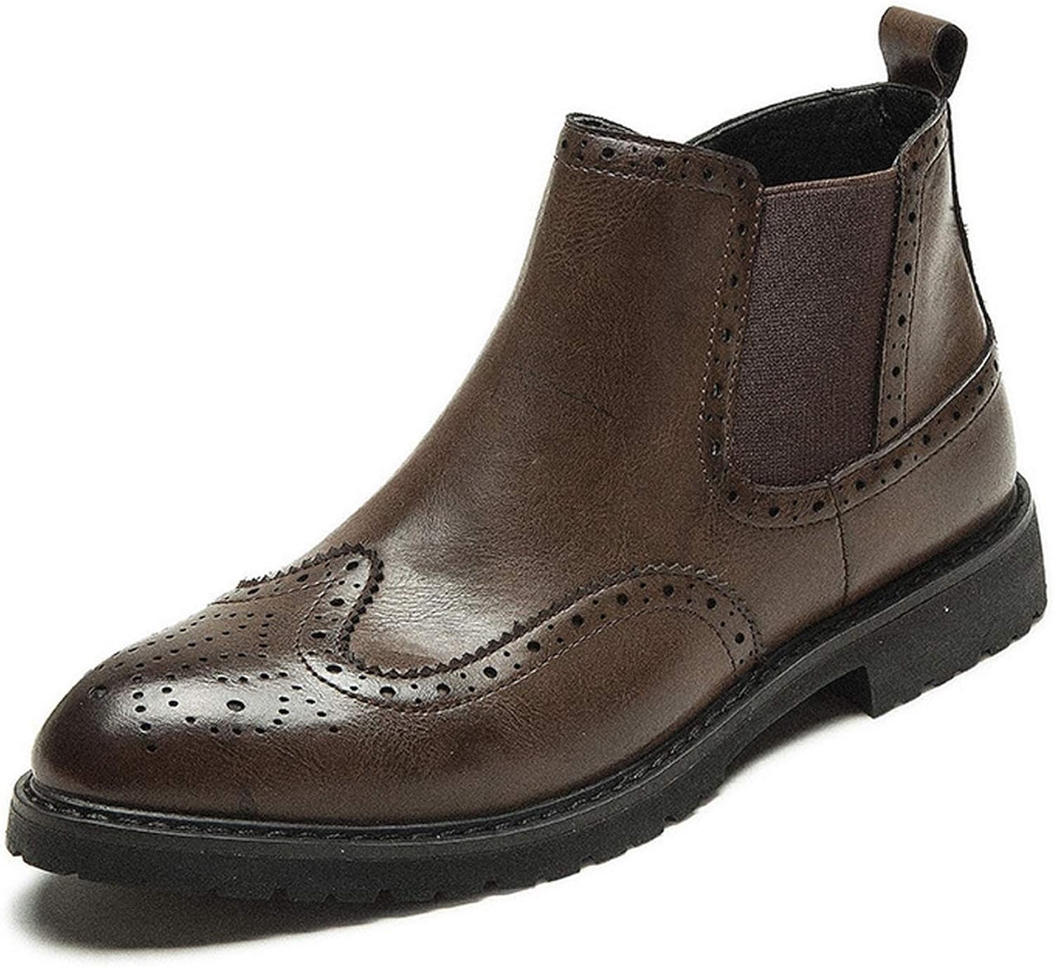 men vintage genuine leather ankle boots