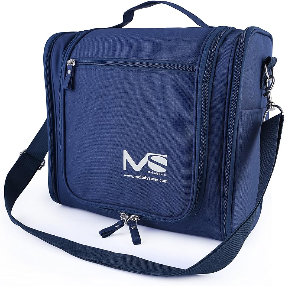 Hanging toiletry bag, MelodySusie Large Travel Cosmetic Bag, Waterproof Bathroom and Shower Organizer Kit for Women