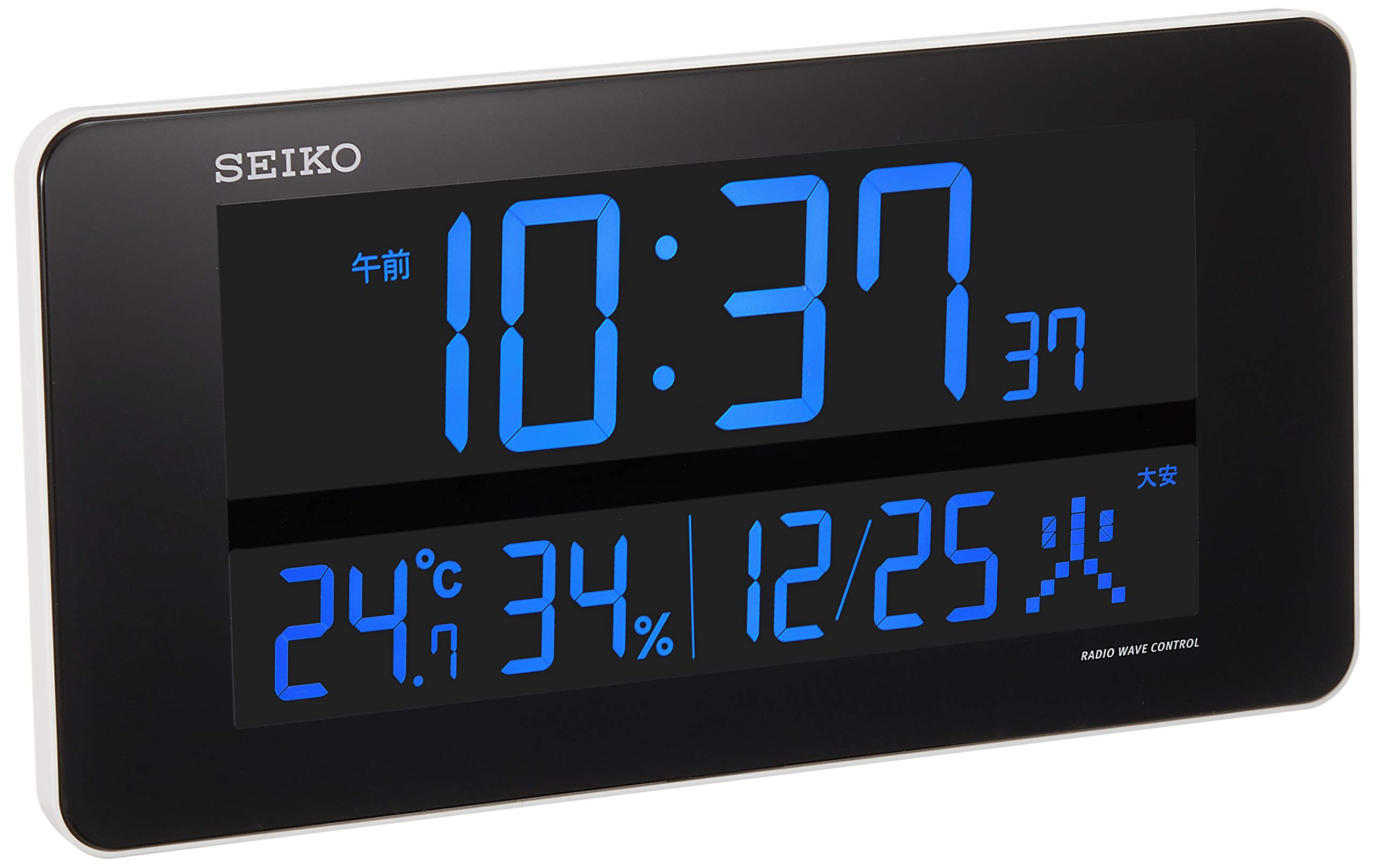 セイコークロック(Seiko Clock) セイコー クロック 掛け時計 置き時計 兼用 電波 デジタル 交流式 カラー液晶 シリーズC3 白 DL208W SEIKO商品画像