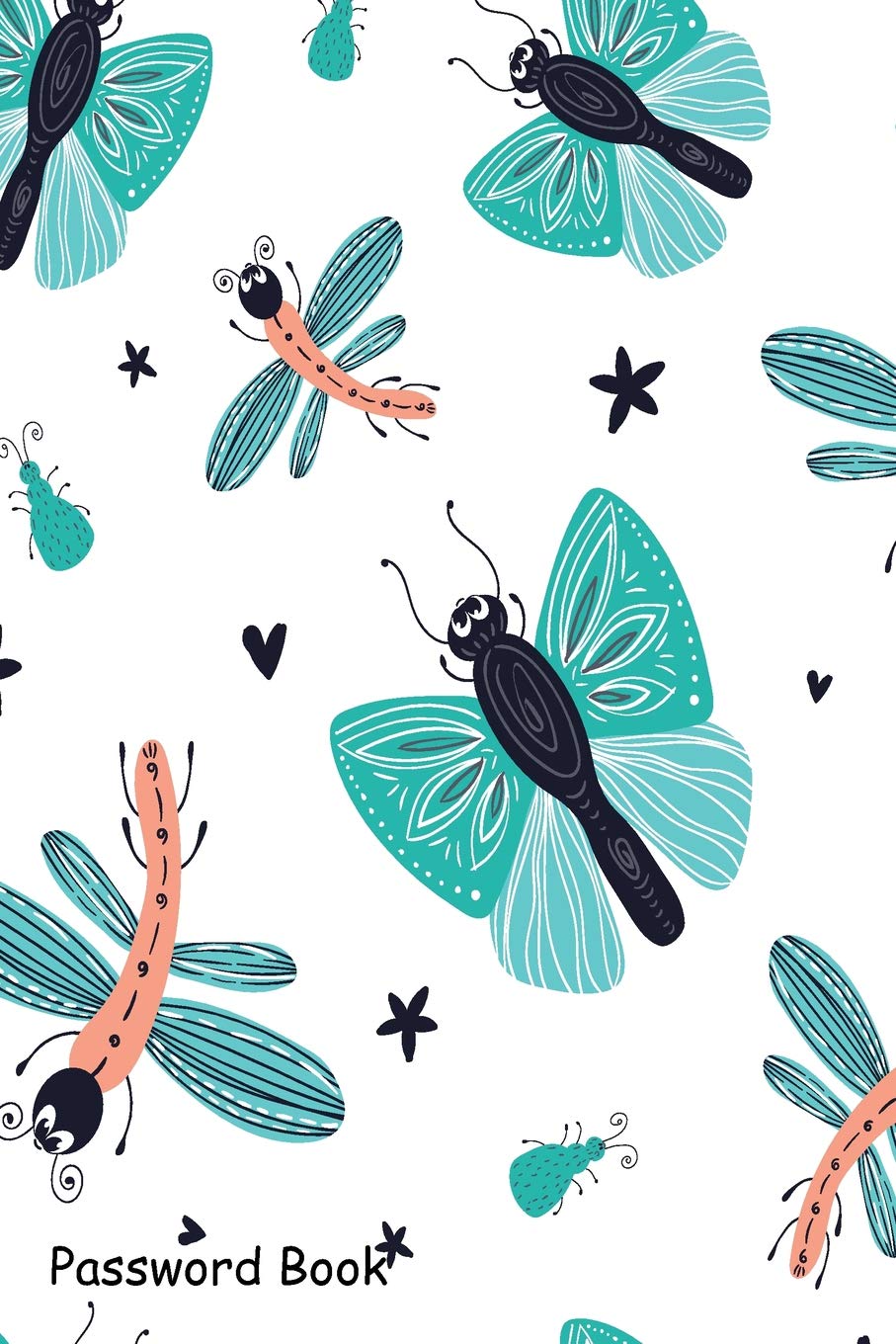 Password Book: Include Alphabetical Index With Cartoon Bugs