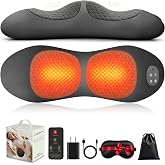 CGGSNDF Cordless 4-in-1 Triple Fusion Back Massager with Remote Control | Lumbar Support Pillow with Heat, Massage, Electric Stretch for Pain Relief, Lower Back Massager with 3000mAh Rechargable