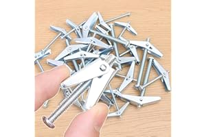 5Pcs Butterfly Anchors, Heavy Duty Hollow Wall Anchor for Drywall Ceiling, Toggle Bolts and Wing Nut Kit ﻿ (5Pcs,1-8X3:7.8 * 