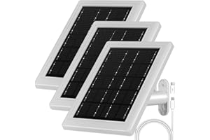 BOBUY Solar Panel for Security Camera, 5V USB Solar Panel Compatible with Eufy Cam 2C/2C Pro/E40/E20/2/2 Pro/E Camera WYZE Battery Cam Pro,16.4ft Charge Cable, IP65 Waterproof (3 Pack, White)