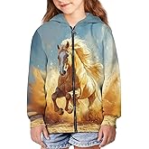 Pointodoor Zip Up Hoodie for Girls 6-16 Years Trendy Long Sleeve Hooded Sweatshirts Casual Kids Coat with Pocket