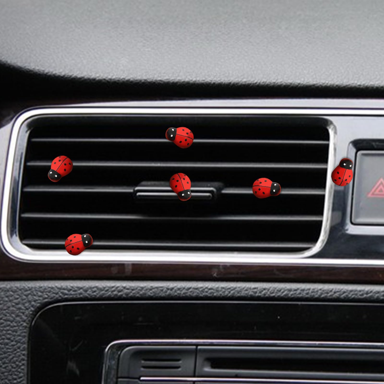 30 PCS Cute Ladybug Car Stickers, Red Self-Adhesive Ladybugs Cars Decorations Ornaments for DIY Crafts, Lady Bugs Decor for Scrapbooking Fairy Garden Party Home