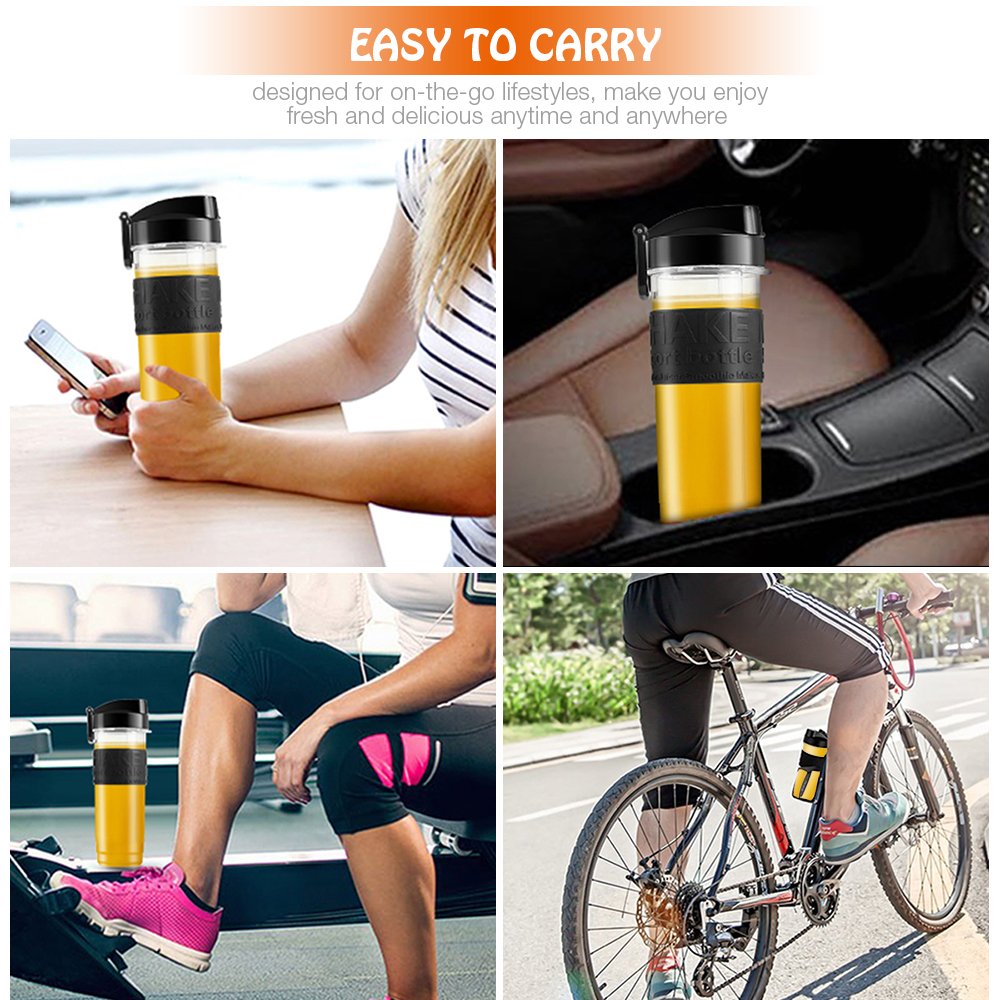 WAWORIO Mixer Smoothie Maker, 700 Watt Standmixer Smoothie Mixer, Multifunktion Smoothiemaker/Fleisch Zerkleinerer/Ice Crusher/Kaffeemühle mit 570ml Sport-Flasche BPA frei Tritan 7