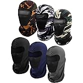 Blulu 6 Pcs Winter Balaclava Face Mask Ski Mask for Men Women Dust Protection Face Cover Neck Cover for Snowboard Motorcycle