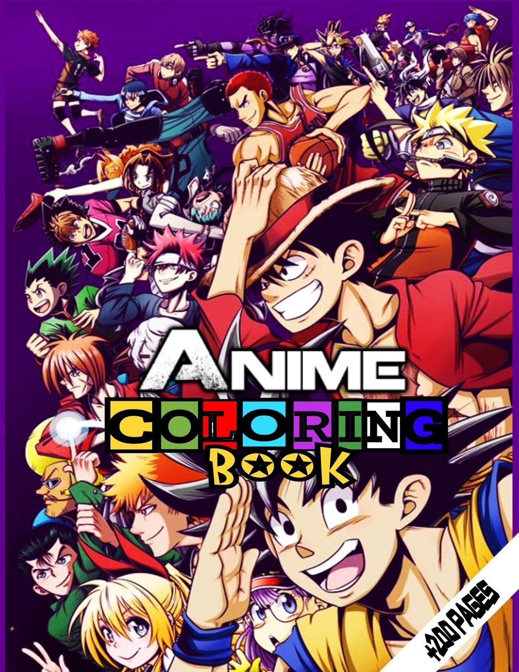 Anime Coloring Book 0 Pages Color 0 Mixed Anime Characters That You Know Anime Coloring Book For Adults Teen Agers And Also Kids Anime Coloring Book 8 5 X 11