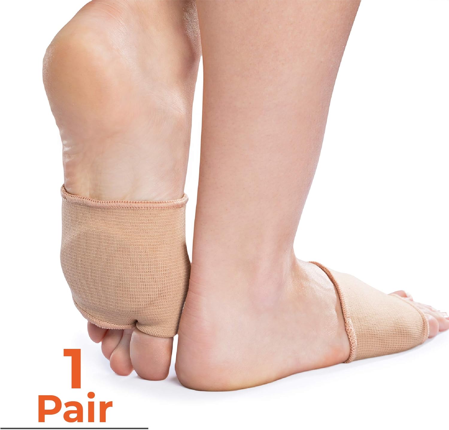 NatraCure Gel Metatarsal Pads - 1 Pair - with Metatarsalgia Forefoot Cushion - for Ball of Foot Pain Relief - (Sizes: Small/Medium to Large/X-Large): Health & Personal Care
