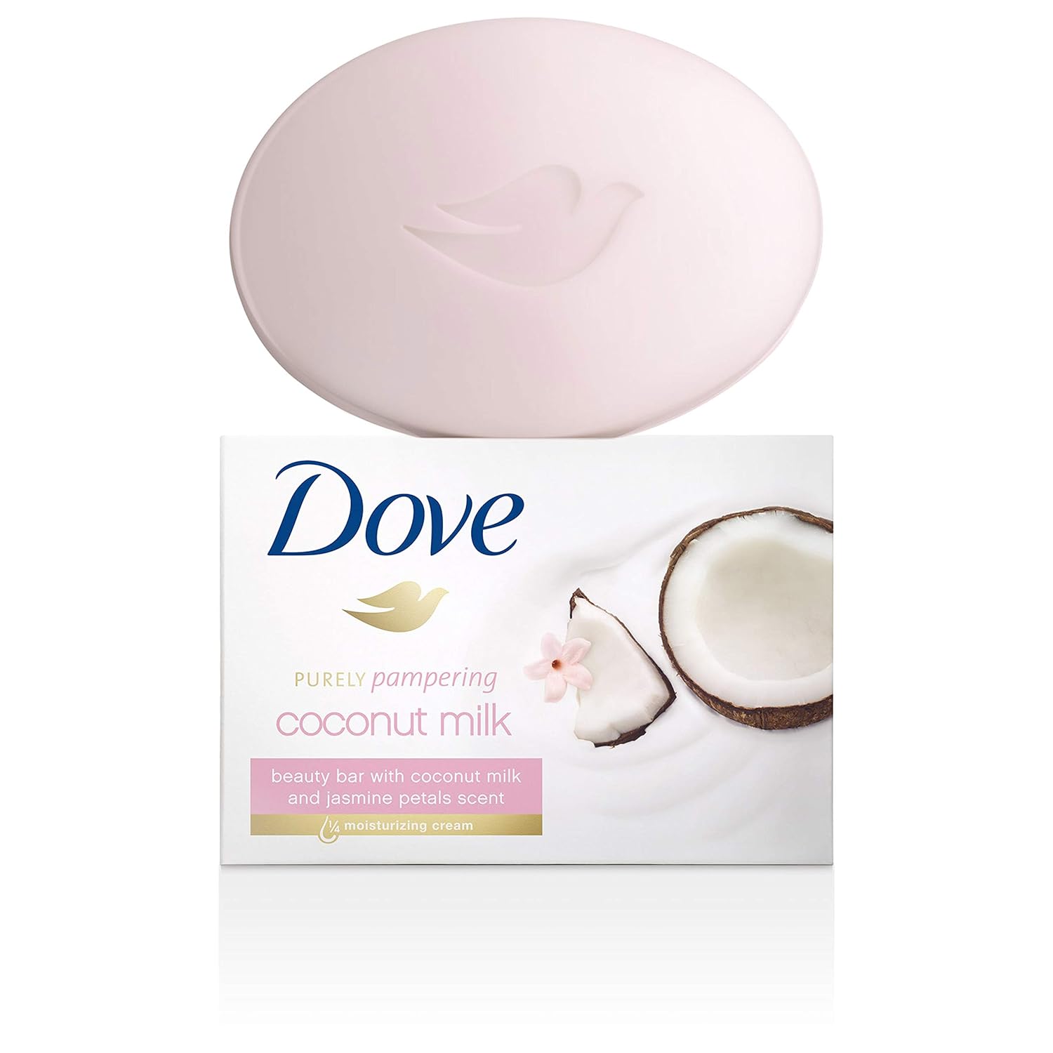 Dove Beauty Bar For Softer Skin Coconut Milk More Moisturizing Than Bar Soap, (6 Count of 3.75 oz Bars) 22.5 oz : Beauty