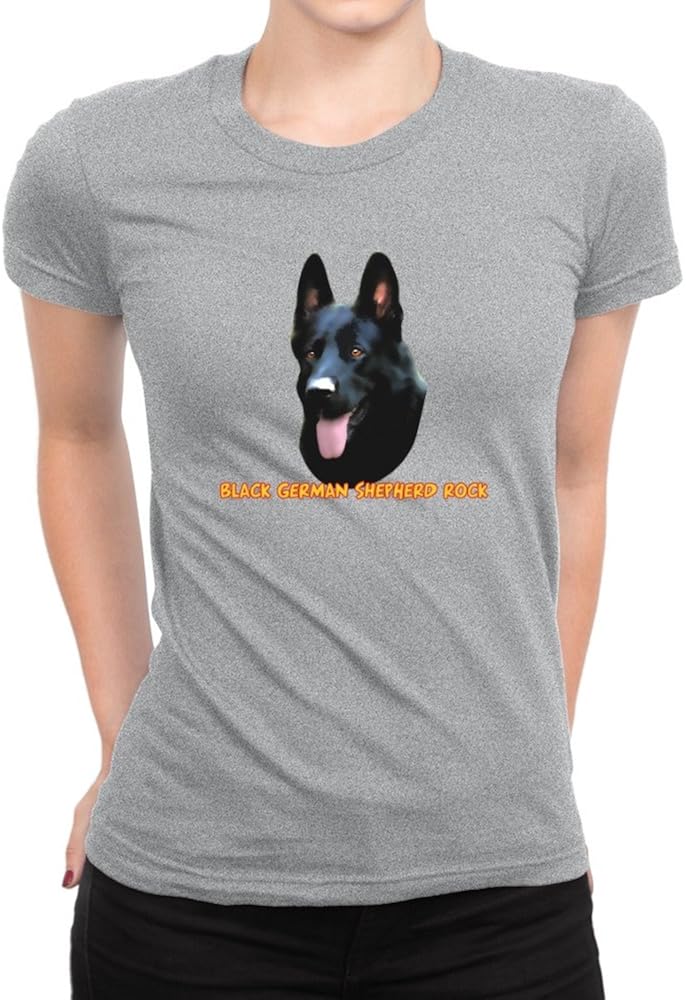 Idakoos Black German Shepherd Dogs Women TShirt Amazon.ca