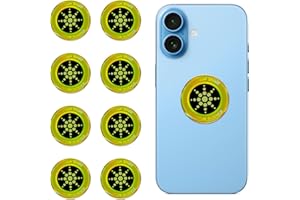 GENIBABY 8 Pieces of Cell Phone Protection Neutralizers Stickers, Blockers Equipment Stickers for All Phones Tablets Laptops Computer WiFi All Devices Gold